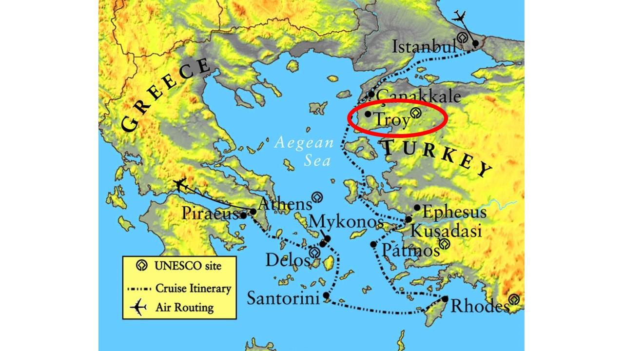 troja karta Troy kartica Grčkoj   karta Grčke Troia (Južna Europa   Europa) troja karta